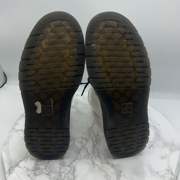 DR. MARTENS White Leather Zavala Combat Boots-6 - Picture 9 of 9